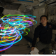 Illustration for article titled Japanese "Spiral Top" makes zero-gravity light paintings aboard the ISS